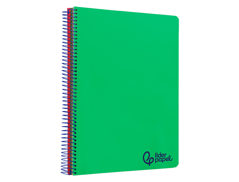 Caderno Espiral Liderpapel A4 Wonder Capa Plástico 120 folhas 90gr Quadriculado 5mm 5 Bandas 4 Furos Cor Turquesa ( Imagem 4 de 7 ) - Preview