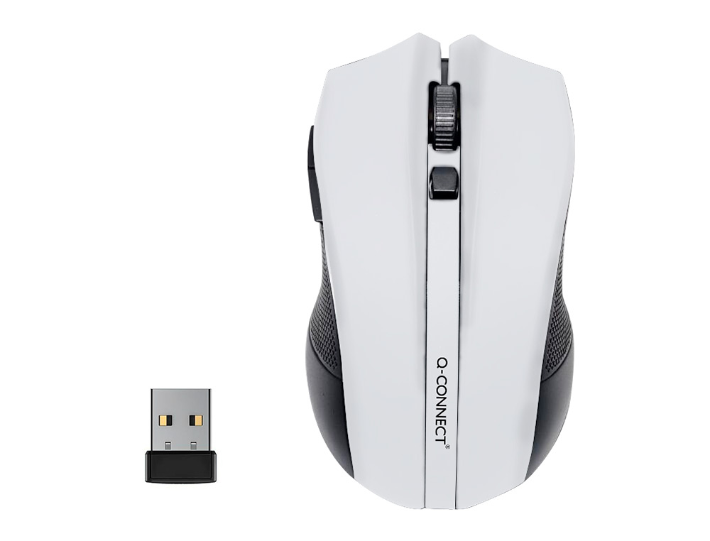 Rato q-connect otico sem fios 1000 dpi recetor usb 2,4 ghz branco ( Imagem 2 de 10 ) - Preview