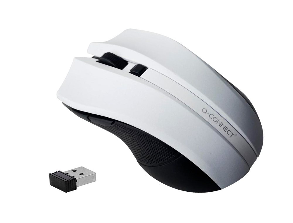 Rato q-connect otico sem fios 1000 dpi recetor usb 2,4 ghz branco ( Imagem 3 de 10 ) - Preview