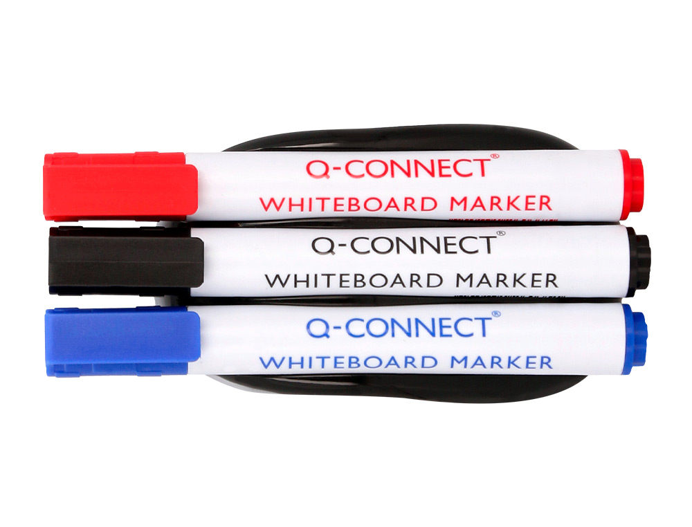 Apagador q-connect magnetico com marcador preto vermelho e azul para quadro branco ( Imagem 3 de 10 ) - Preview