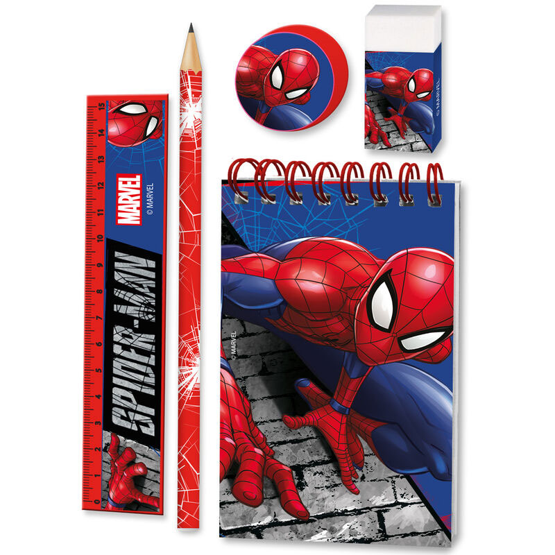 Conjunto Escolar Marvel Spider-Man 5 Pecas Sp50017 ( Imagem 2 de 2 ) - Preview