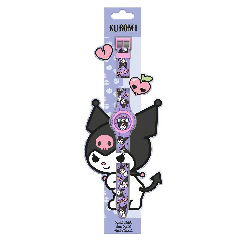 Relógio De Pulso Digital Kuromi Ku00002 ( Imagem 2 de 2 ) - Preview