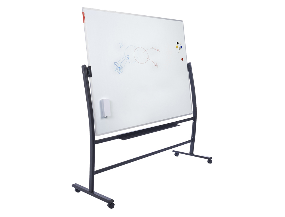 Quadro branco rocada vitrificado magnetico com suporte dupla face 90x120 cm ( Imagem 3 de 9 ) - Preview