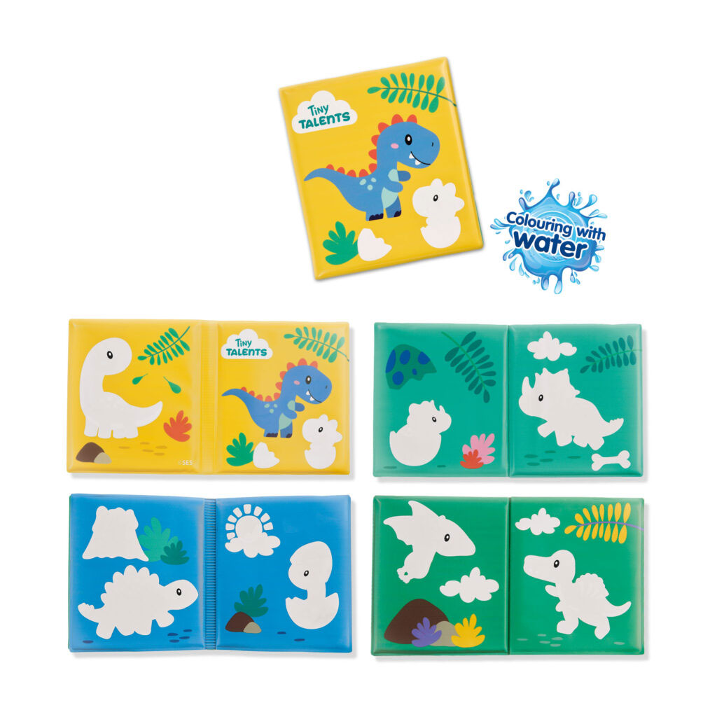 Livro De Banho - Colorir Com Água Dinossauros Ses Aqua Tiny Talents 13215 ( Imagem 2 de 4 ) - Preview