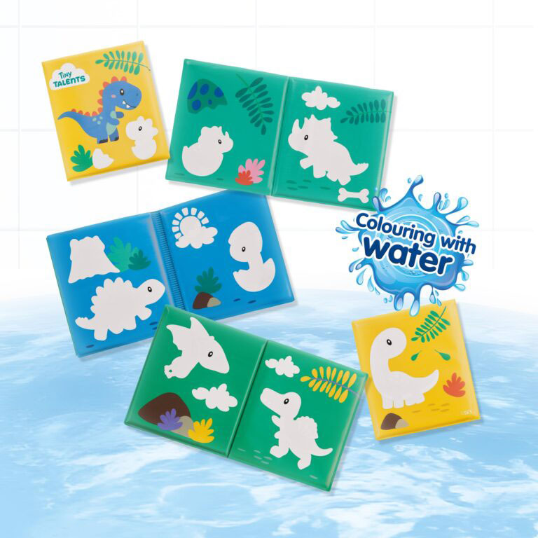 Livro De Banho - Colorir Com Água Dinossauros Ses Aqua Tiny Talents 13215 ( Imagem 4 de 4 ) - Preview