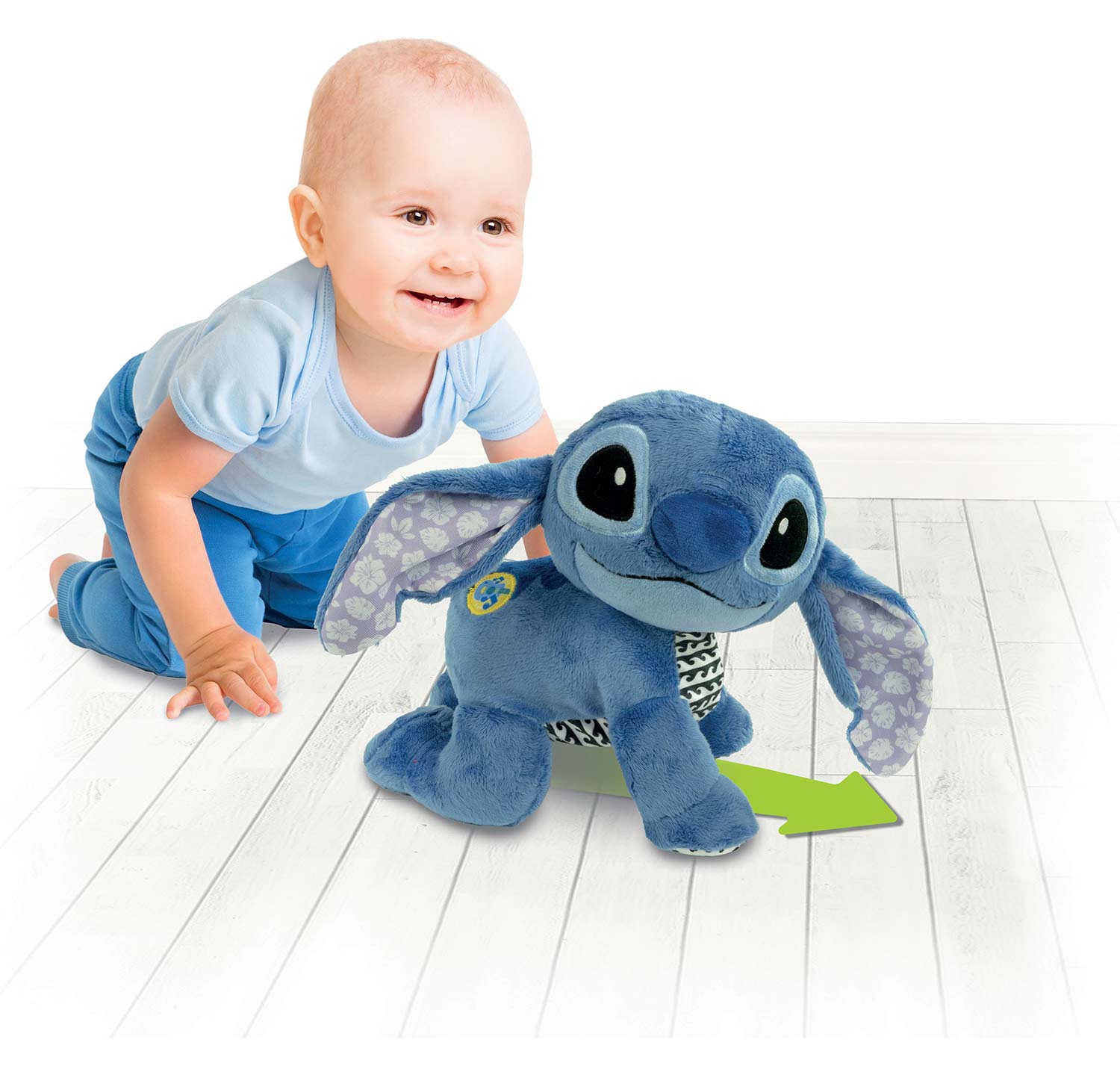 Peluche Stitch Gatinha Comigo Clementoni Disney Baby 17537 ( Imagem 4 de 4 ) - Preview
