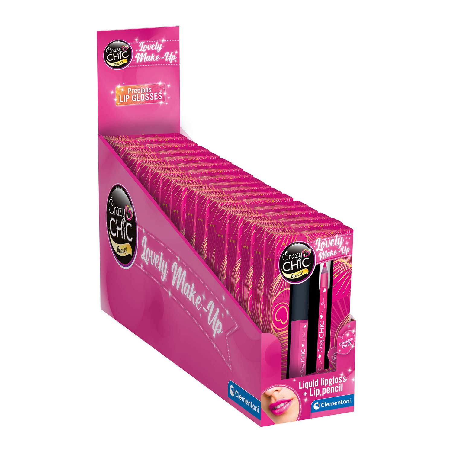 Crazy Chic Lip Gloss And Lip Pencil Strawberry Clementoni 18910 ( Imagem 4 de 4 ) - Preview