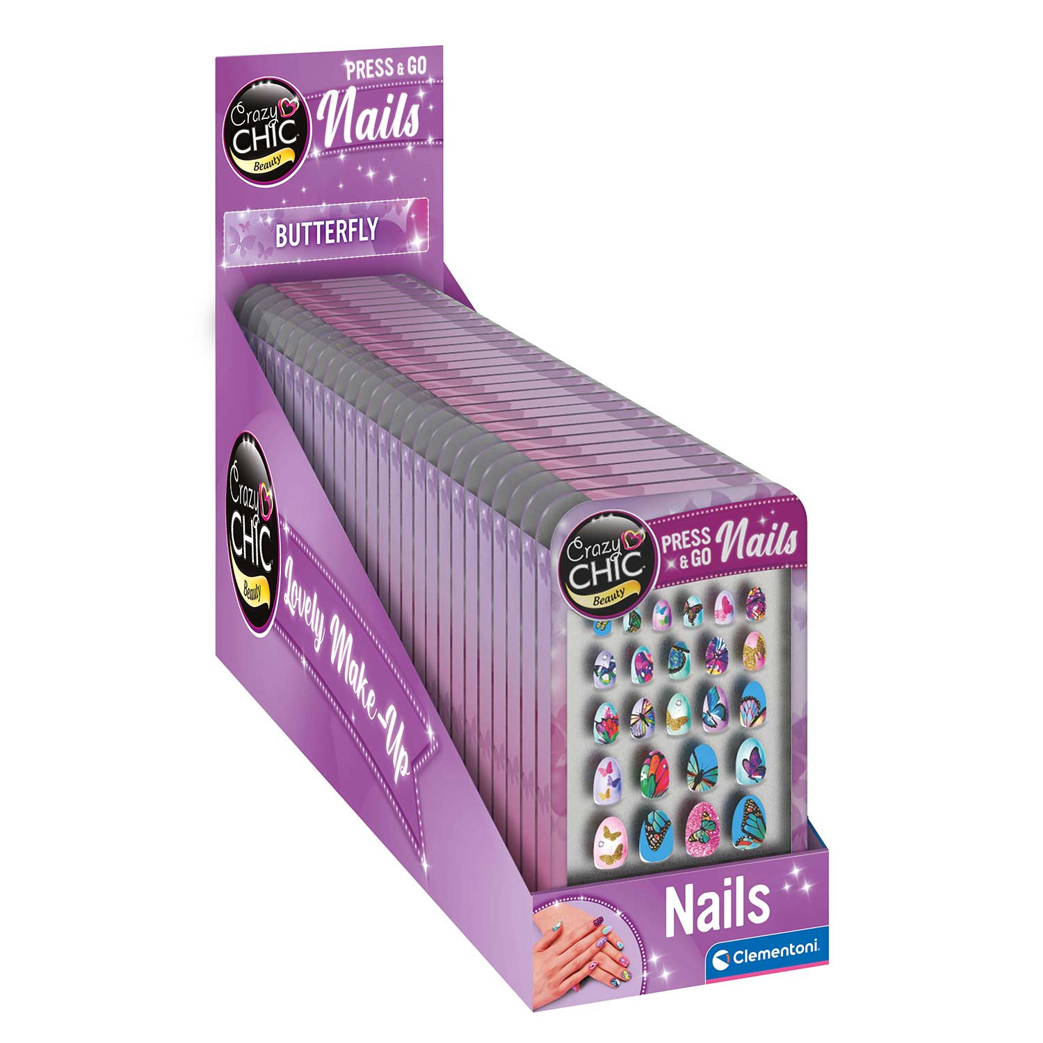 Crazy Chic Press & Go Nails Butterfly Clementoni 18898 ( Imagem 4 de 4 ) - Preview