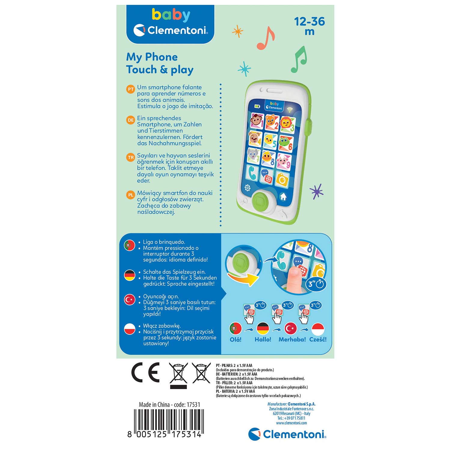 Smartphone Falante Clementoni Baby 17531 ( Imagem 4 de 4 ) - Preview