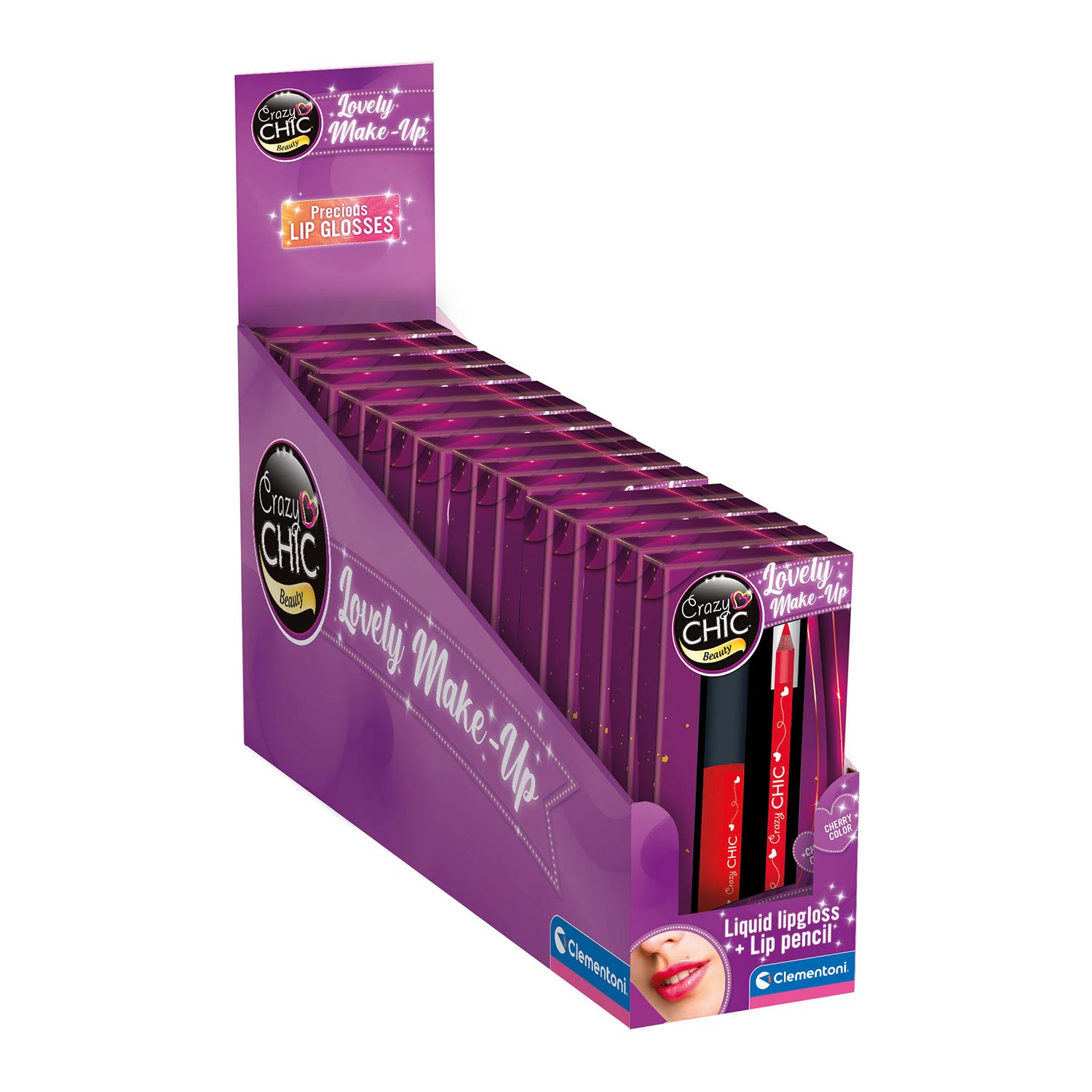 Crazy Chic Lip Gloss And Lip Pencil Cherry Clementoni 18909 ( Imagem 4 de 4 ) - Preview