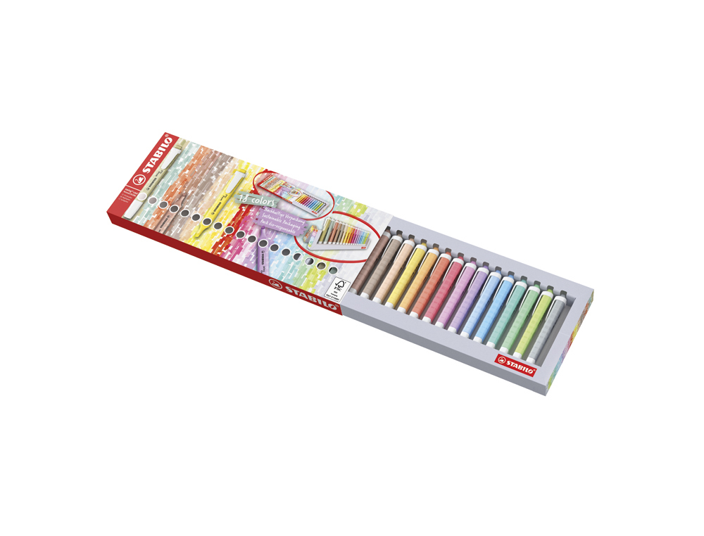 Rotulador stabilo fluorescente swing cool nature colors estuche de 18 unidades colores surtidos ( Imagem 3 de 5 ) - Preview