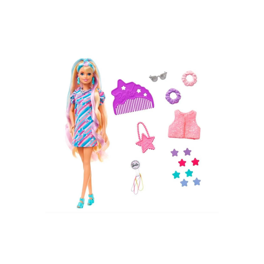 Barbie Totally Hair Boneca Cabelo Extralongo Estrela ( Imagem 2 de 3 ) - Preview