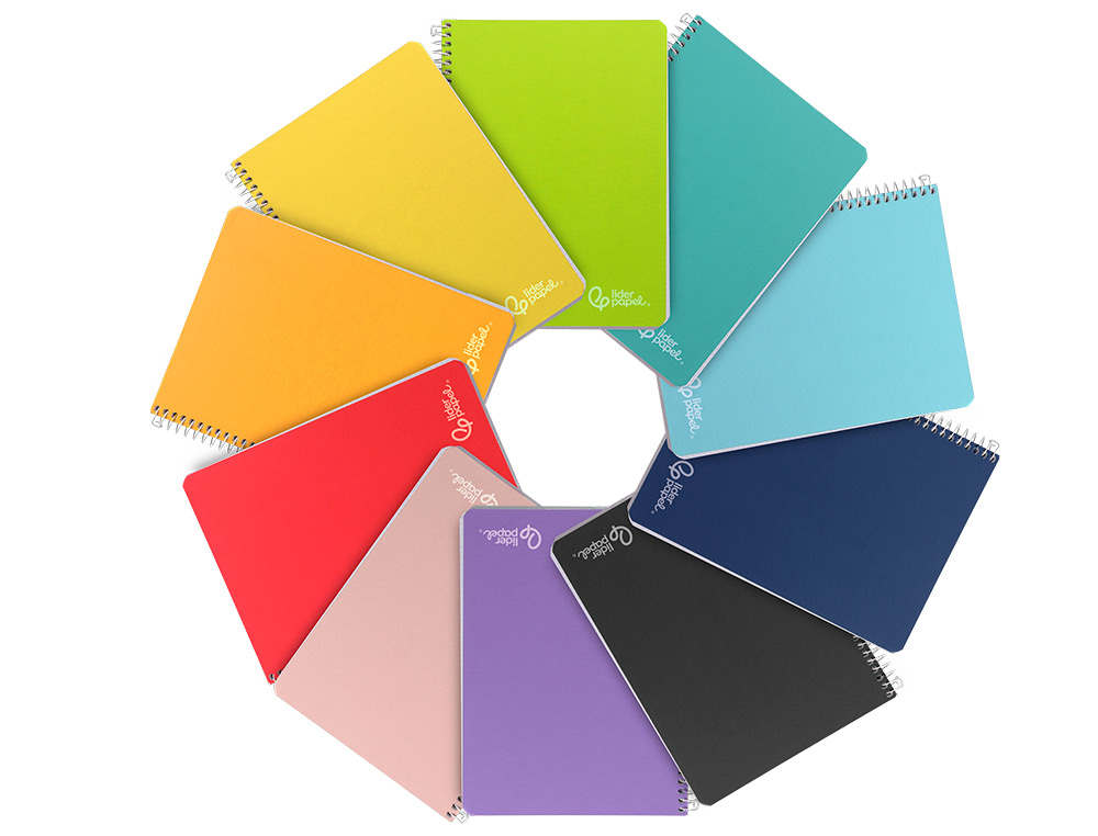 Caderno espiral liderpapel din a5 witty capa dura 80 f 90 gr liso sem margem cores sortidas ( Imagem 2 de 8 ) - Preview
