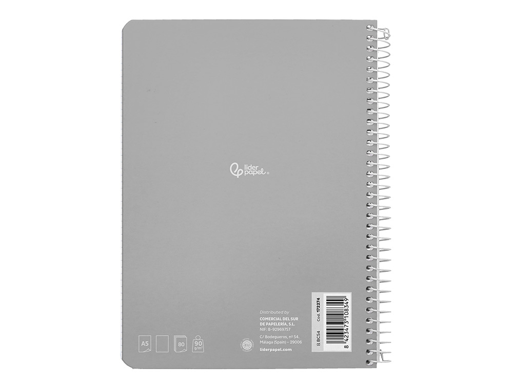 Caderno espiral liderpapel din a5 witty capa dura 80 f 90 gr liso sem margem cores sortidas ( Imagem 4 de 8 ) - Preview