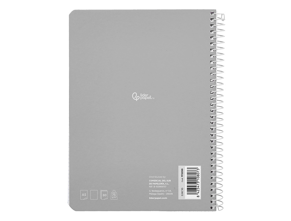 Caderno espiral liderpapel din a5 smart capa suave 80 f 75 gr liso sem margem cores sortidas (10 unidades) ( Imagem 4 de 9 ) - Preview