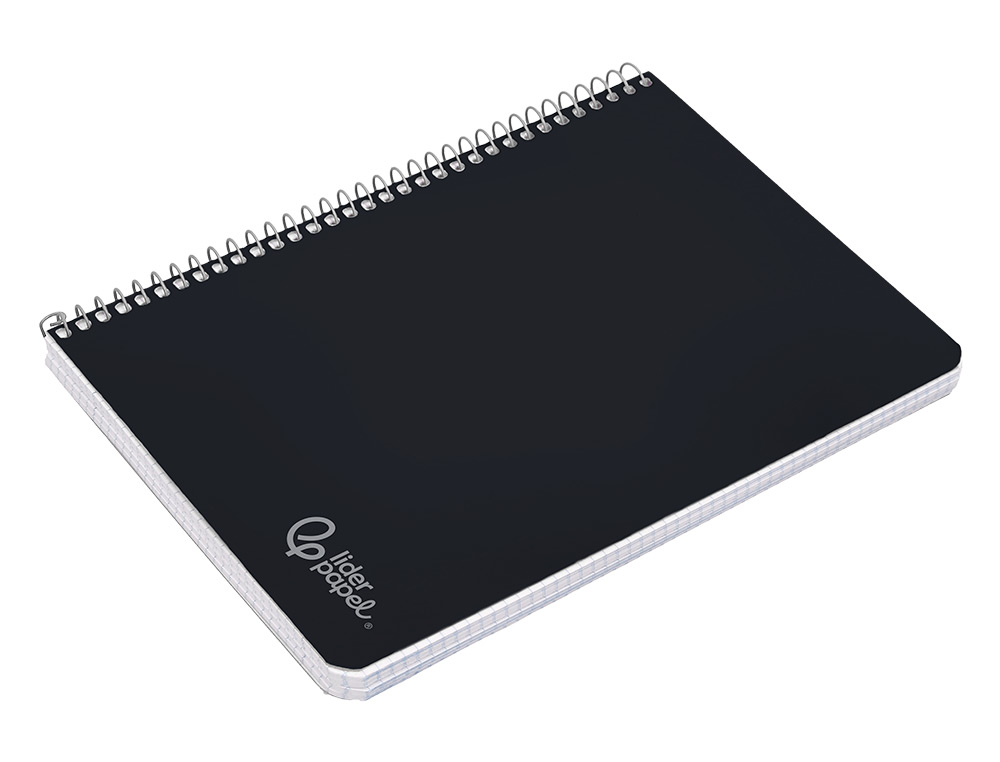 Caderno espiral liderpapel din a4 witty capa dura 80 f 90 gr pautado com margem cor preto (5 unidades) ( Imagem 5 de 7 ) - Preview