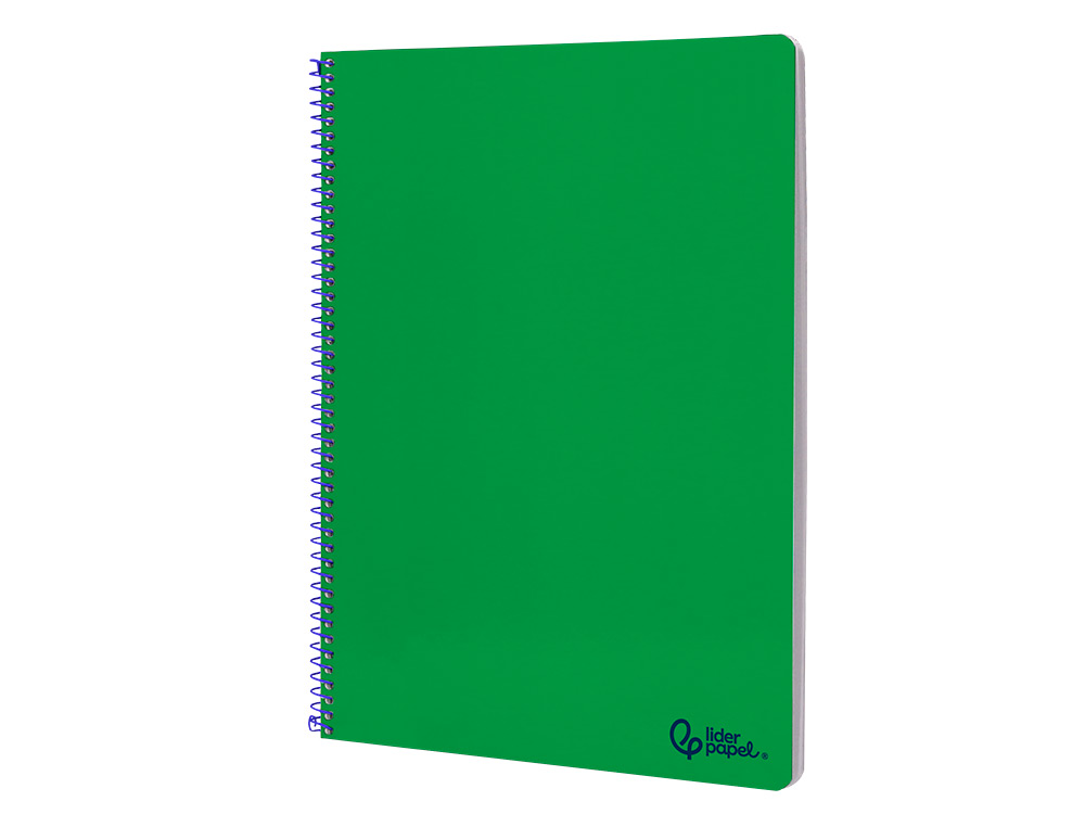 Caderno espiral liderpapel din a4 smart capa suave 80 f 75 gr pautado com margem cor verde ( Imagem 4 de 7 ) - Preview