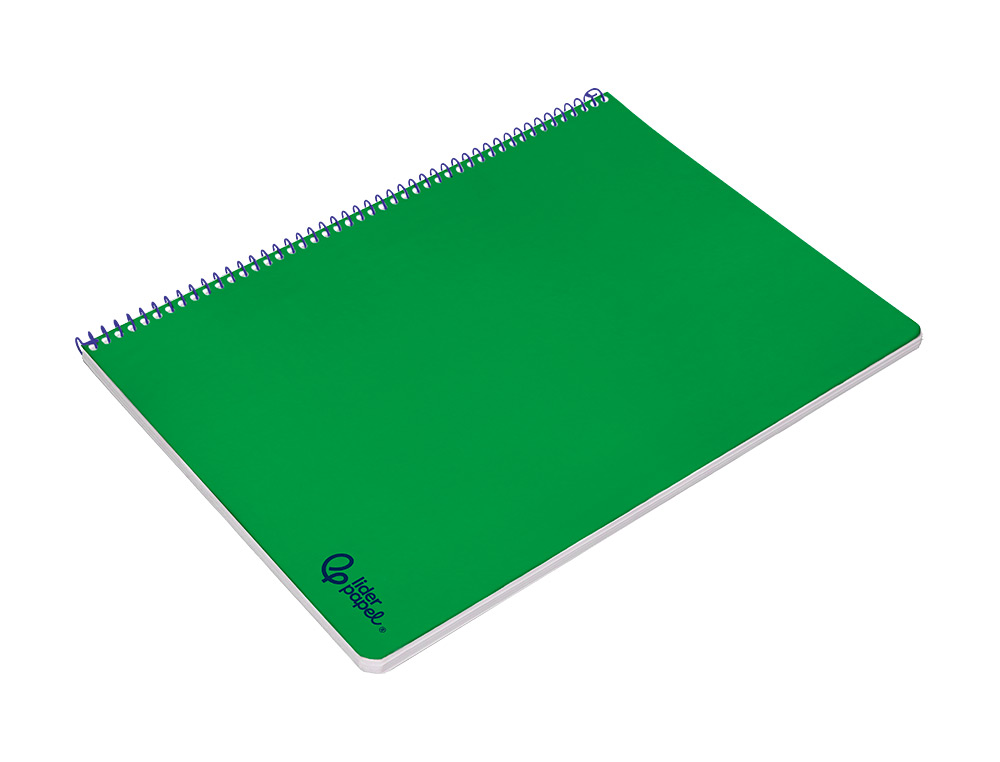 Caderno espiral liderpapel din a4 smart capa suave 80 f 75 gr pautado com margem cor verde ( Imagem 5 de 7 ) - Preview