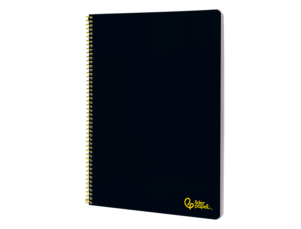 Caderno espiral liderpapel din a4 smart capa suave 80 f 75 gr pautado com margem cor preto (5 unidades) ( Imagem 4 de 7 ) - Preview