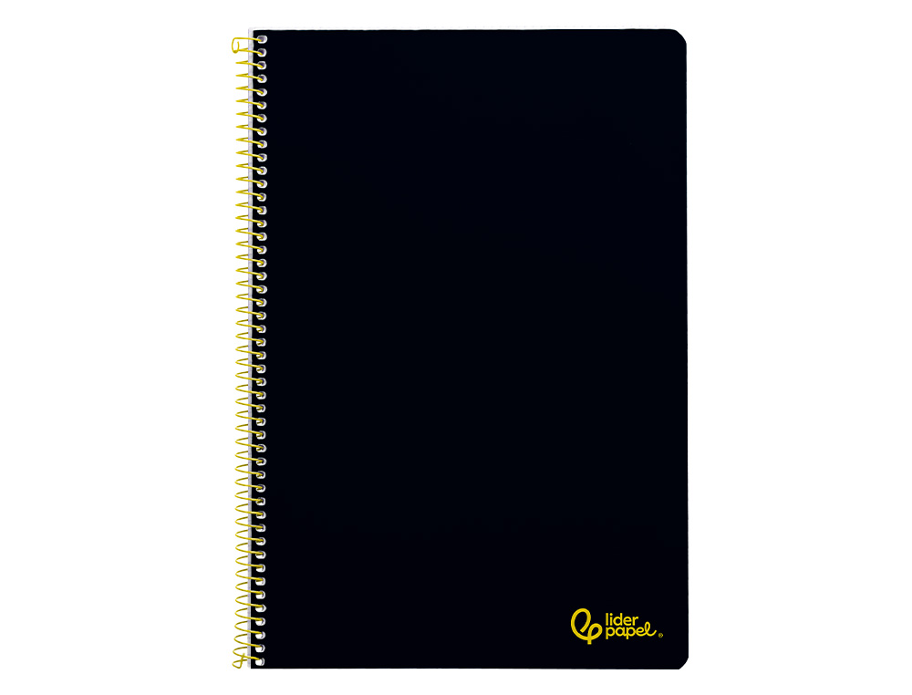 Caderno espiral liderpapel din a4 smart capa suave 80 f 75 gr pautado com margem cor preto ( Imagem 2 de 7 ) - Preview