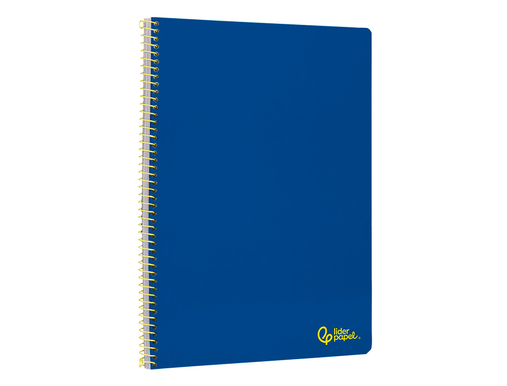 Caderno espiral liderpapel din a4 smart capa suave 80 f 75 gr pautado com margem cor azul escuro ( Imagem 3 de 7 ) - Preview