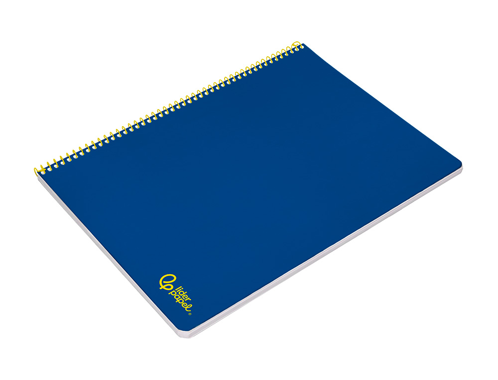 Caderno espiral liderpapel din a4 smart capa suave 80 f 75 gr pautado com margem cor azul escuro ( Imagem 5 de 7 ) - Preview