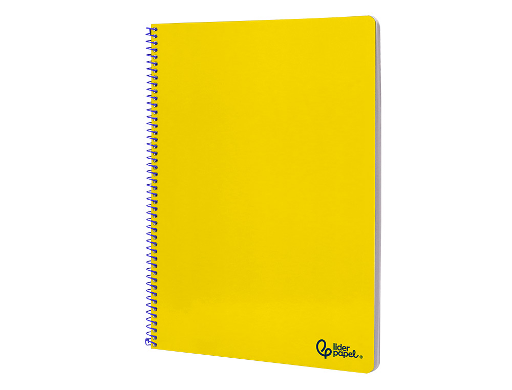 Caderno espiral liderpapel din a4 smart capa suave 80 f 75 gr pautado com margem cor amarelo ( Imagem 4 de 7 ) - Preview