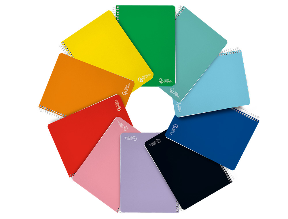 Caderno espiral liderpapel din a4 witty capa dura 80 f 90 gr liso sem margem cores sortidas (10 unidades) ( Imagem 2 de 8 ) - Preview