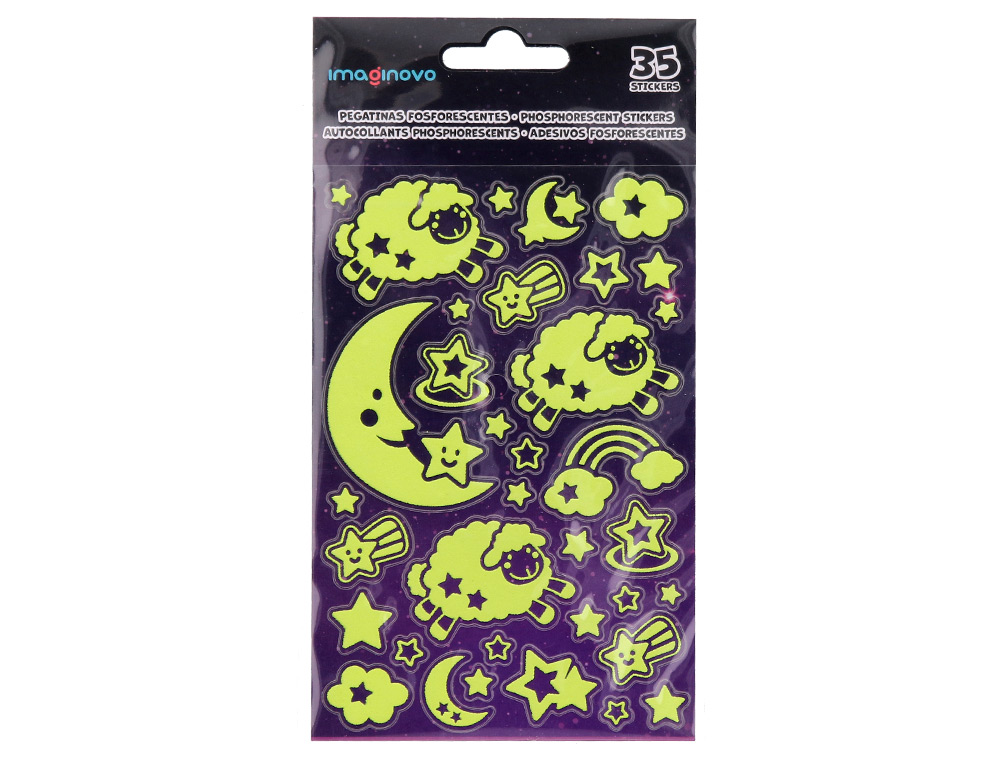Autocolantes imaginovo luminosos lua 250x145 mm em blister ( Imagem 2 de 5 ) - Preview