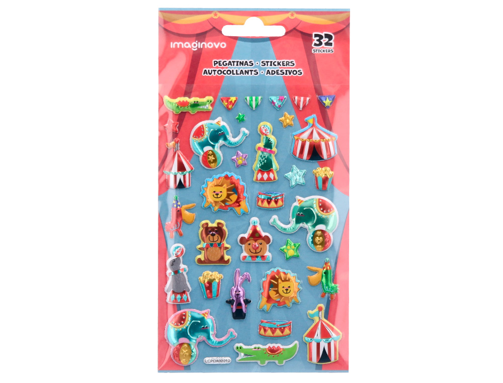 Autocolantes imaginovo kids circo goma eva 190x105 mm em blister ( Imagem 2 de 5 ) - Preview