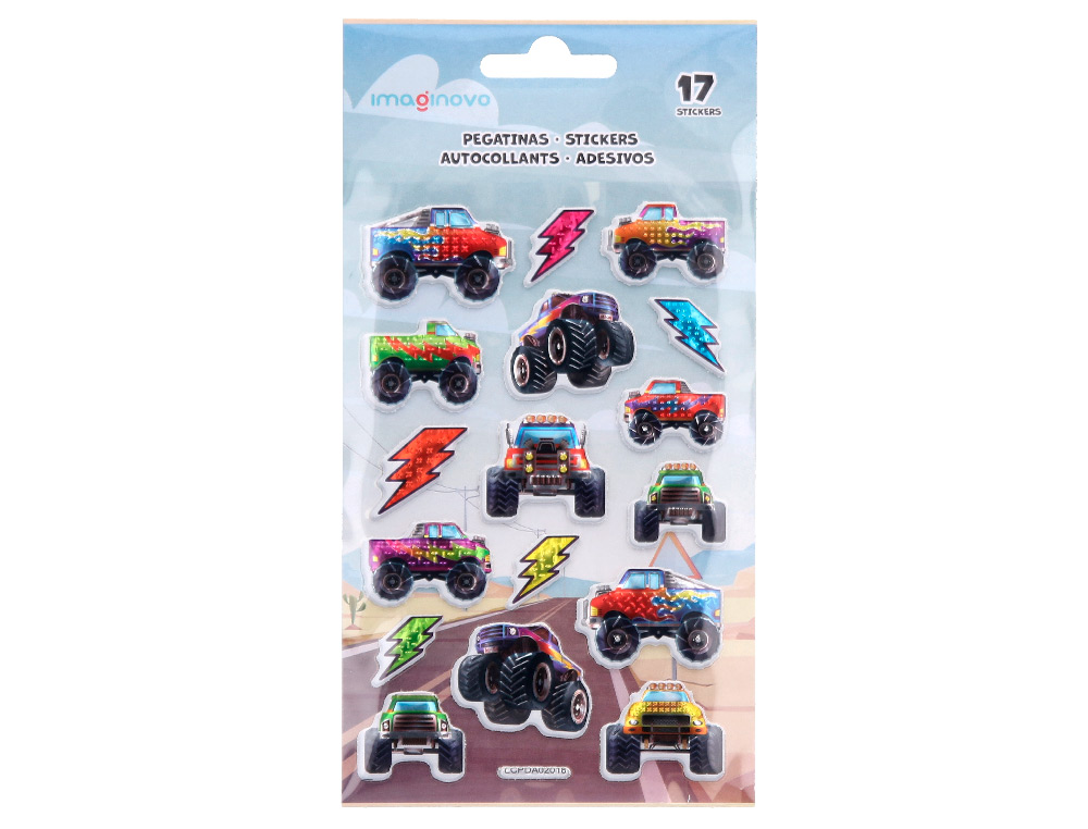 Autocolantes imaginovo kids corridas goma eva 190x105 mm em blister ( Imagem 2 de 5 ) - Preview