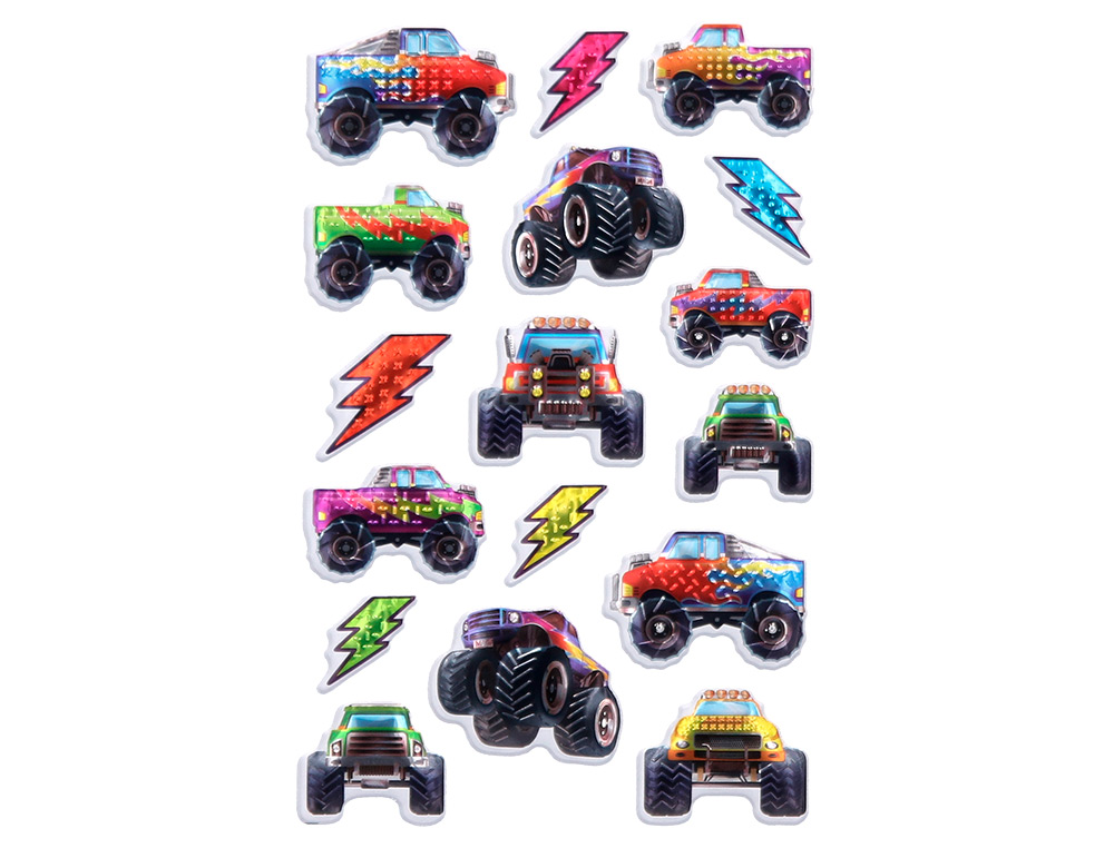 Autocolantes imaginovo kids corridas goma eva 190x105 mm em blister ( Imagem 4 de 5 ) - Preview