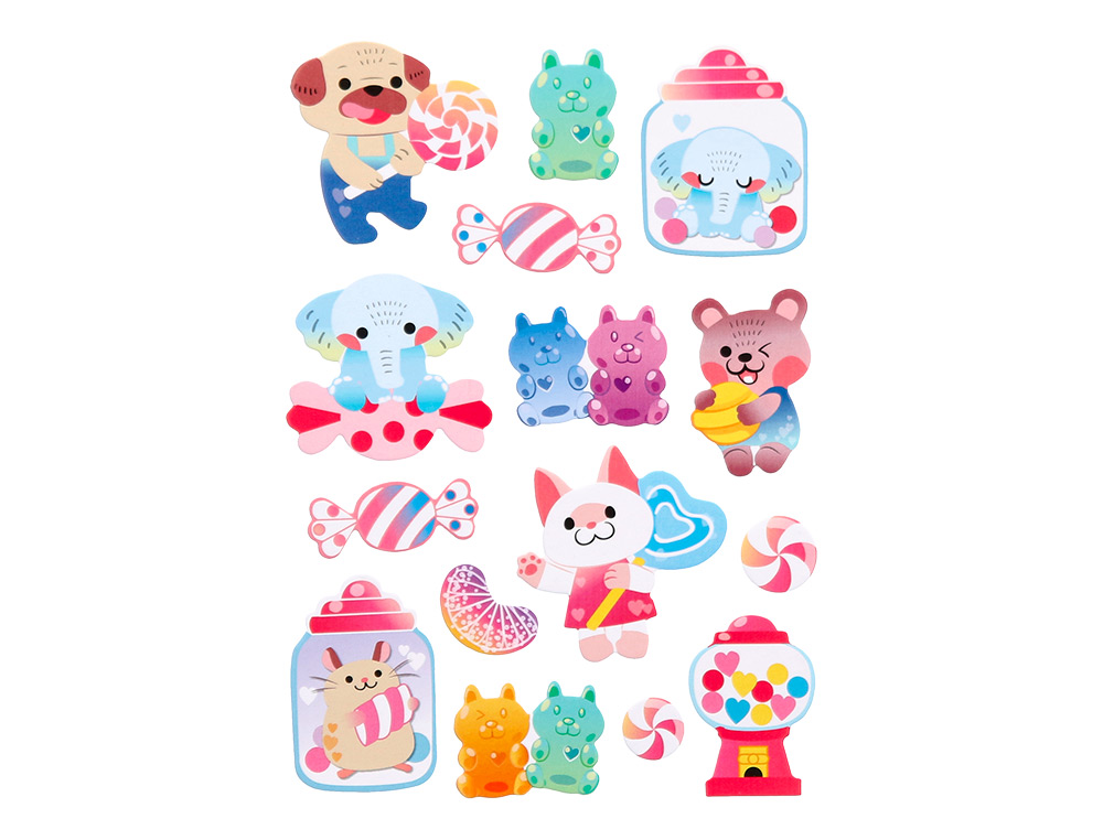 Autocolantes imaginovo doces magic dreams com relevo 210x130 mm em blister ( Imagem 4 de 5 ) - Preview