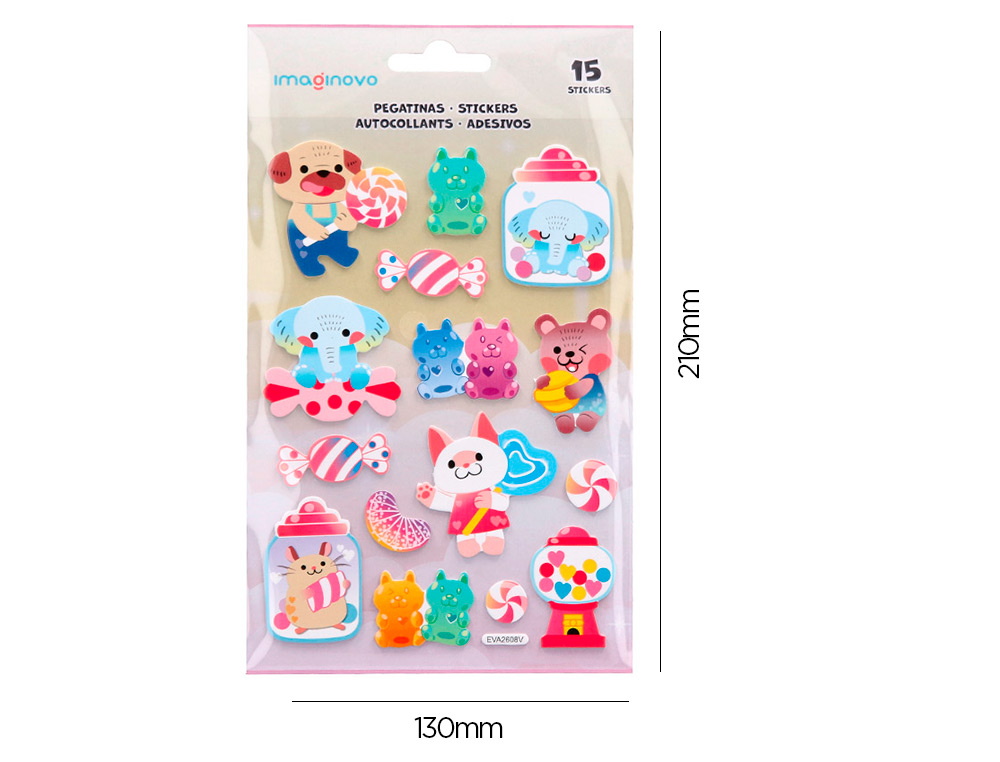 Autocolantes imaginovo doces magic dreams com relevo 210x130 mm em blister ( Imagem 5 de 5 ) - Preview