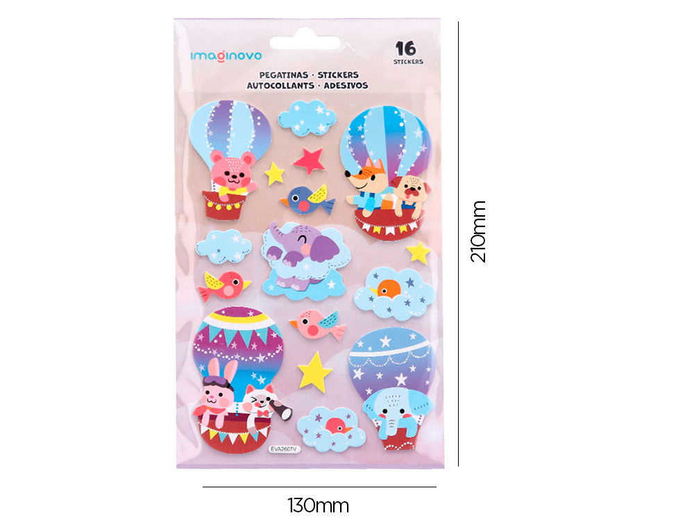 Autocolantes imaginovo baloes magic dreams com relevo 210x130 mm em blister ( Imagem 5 de 5 ) - Preview
