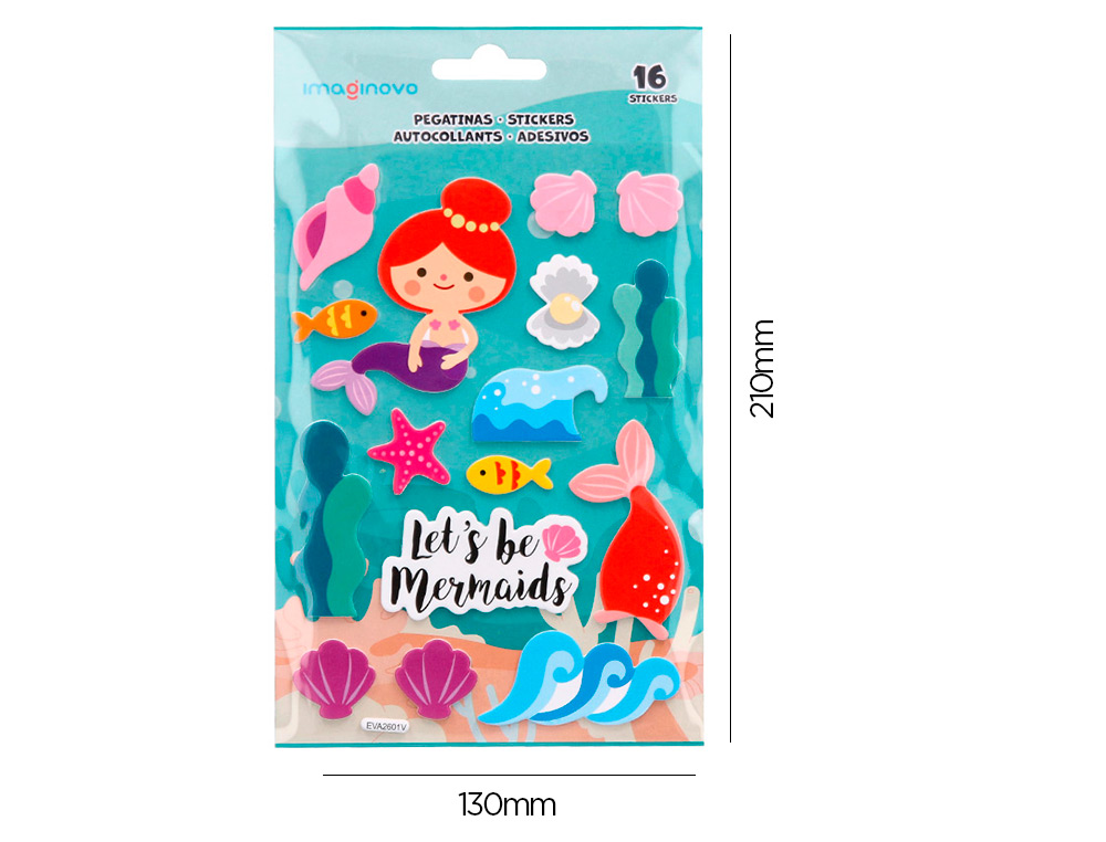 Autocolantes imaginovo sereias magic dreams com relevo 210x130 mm em blister ( Imagem 5 de 5 ) - Preview