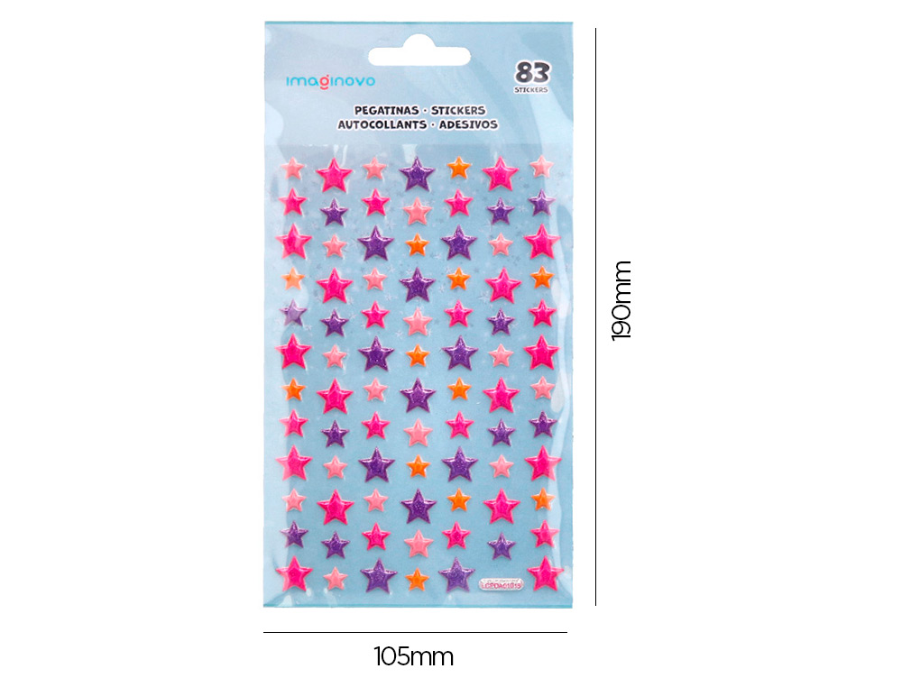 Autocolantes imaginovo estrelas magic dreams com relevo 190x105 mm em blister ( Imagem 5 de 5 ) - Preview