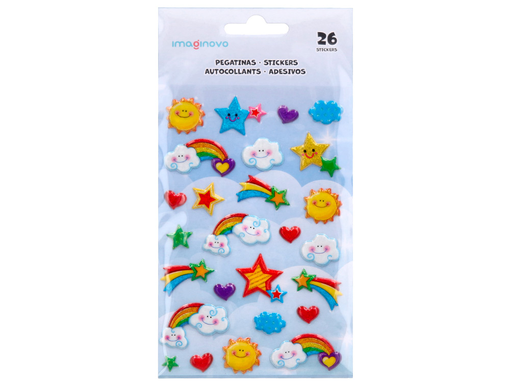 Autocolantes imaginovo arco-iris magic dreams com relevo 190x105 mm em blister ( Imagem 2 de 5 ) - Preview