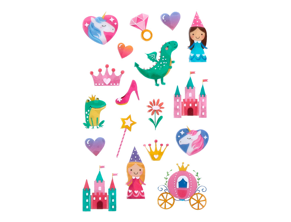 Autocolantes imaginovo princesas magic dreams pvc 190x105 mm em blister ( Imagem 4 de 5 ) - Preview