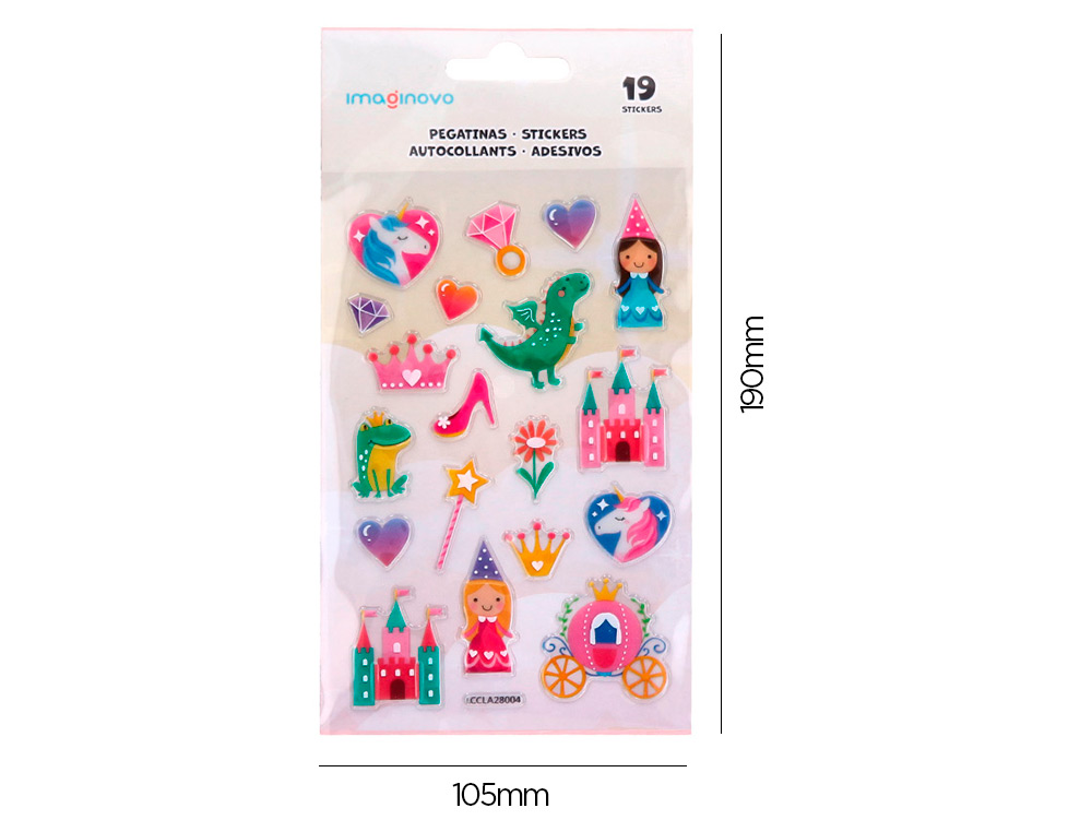 Autocolantes imaginovo princesas magic dreams pvc 190x105 mm em blister ( Imagem 5 de 5 ) - Preview