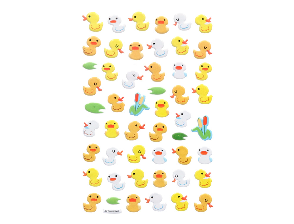 Autocolantes imaginovo cute animals patos com relevo 190x105 mm em blister ( Imagem 4 de 5 ) - Preview