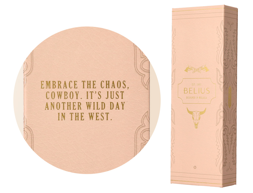 Esferografica belius wild west aluminio cor branco dourado tinta cor azul caixa de design ( Imagem 3 de 19 ) - Preview