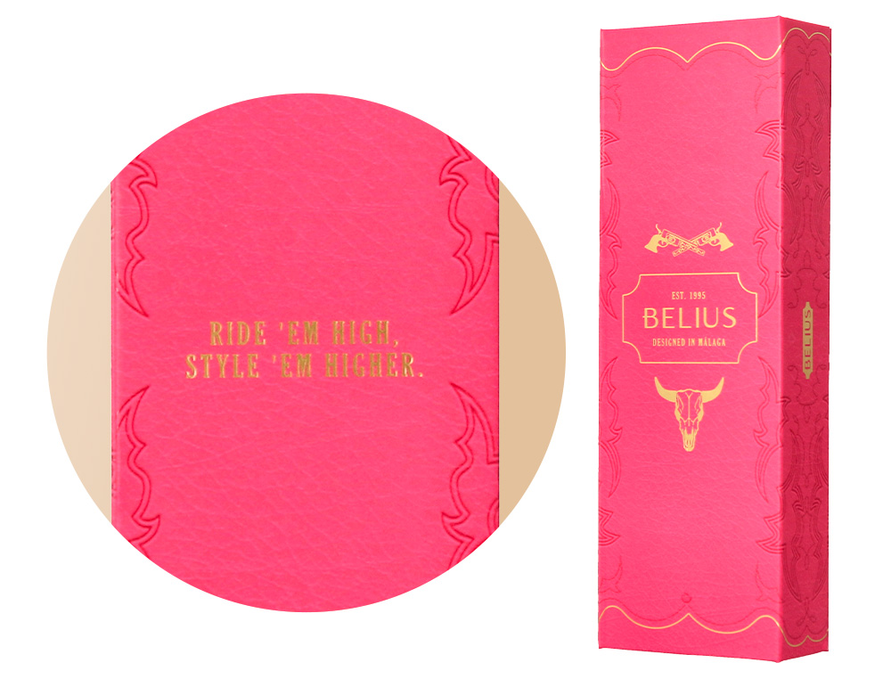Roller belius wild west aluminio cor rosa dourado tinta cor preto caixa de design ( Imagem 2 de 10 ) - Preview