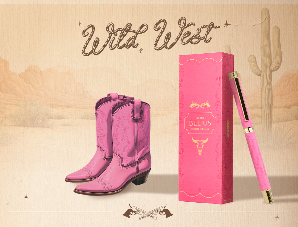 Roller belius wild west aluminio cor rosa dourado tinta cor preto caixa de design ( Imagem 4 de 10 ) - Preview