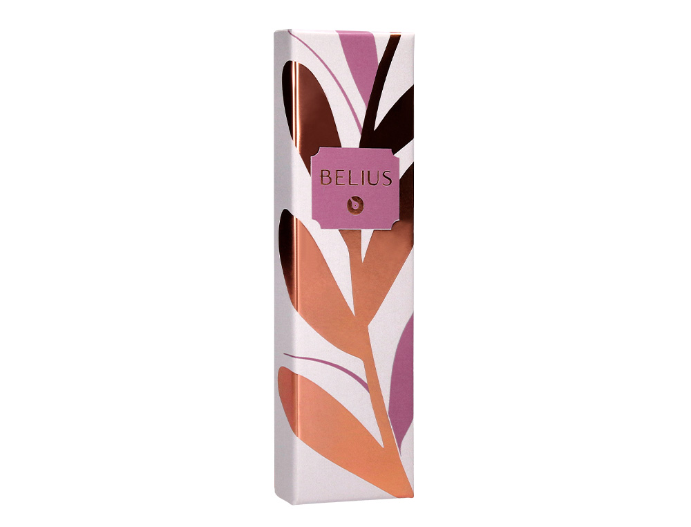 Esferografica belius rose aluminio cor bege claro ouro rosa tinta azul caixa de design ( Imagem 5 de 15 ) - Preview