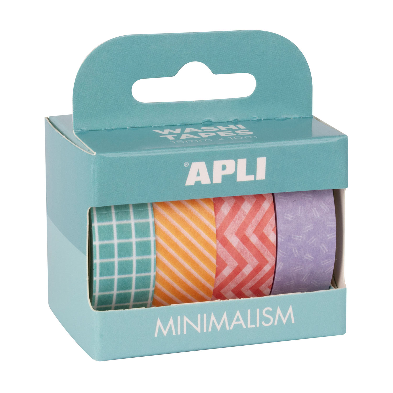 Fita Decorativa Washi Tape 15Mmx10M Minimalismo (4 Un) Apli Nordik 19839 ( Imagem 2 de 2 ) - Preview