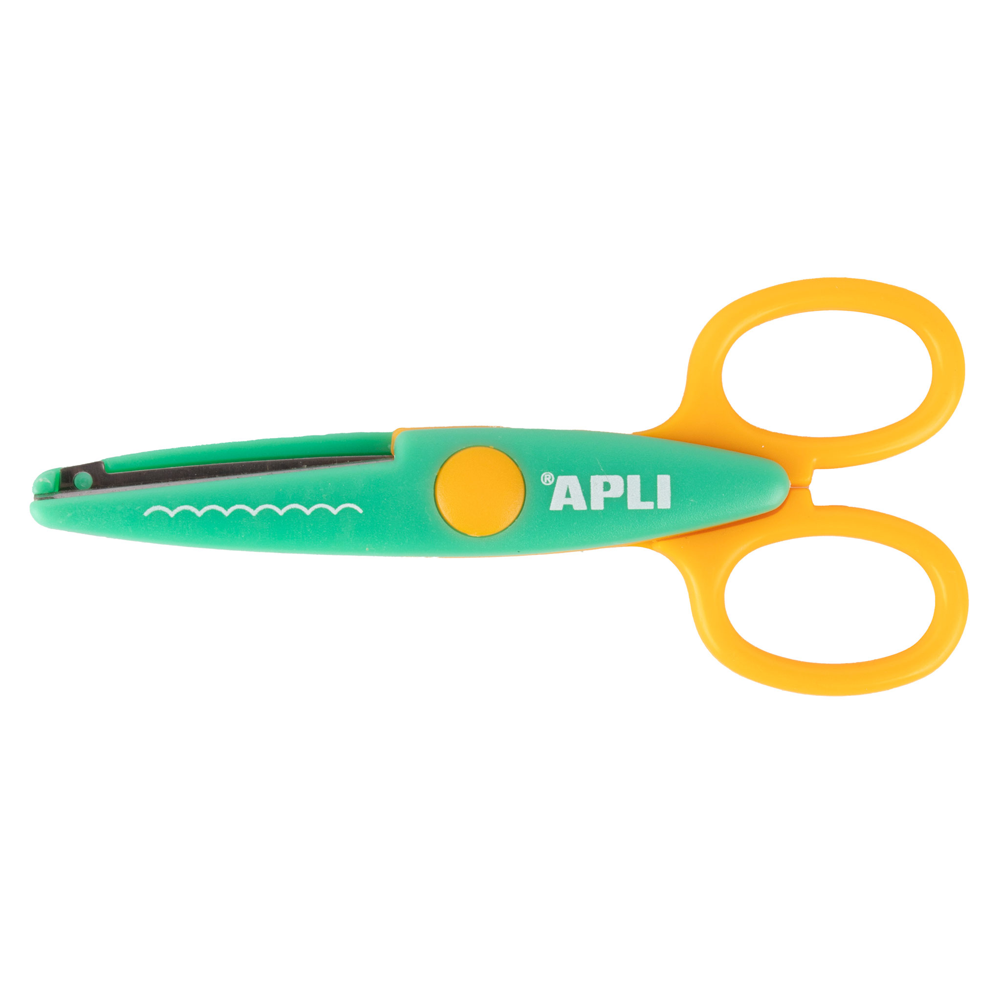 Tesoura Escolar Dentada 13,5Cm Redonda Apli Kids 19999 Blister ( Imagem 2 de 2 ) - Preview