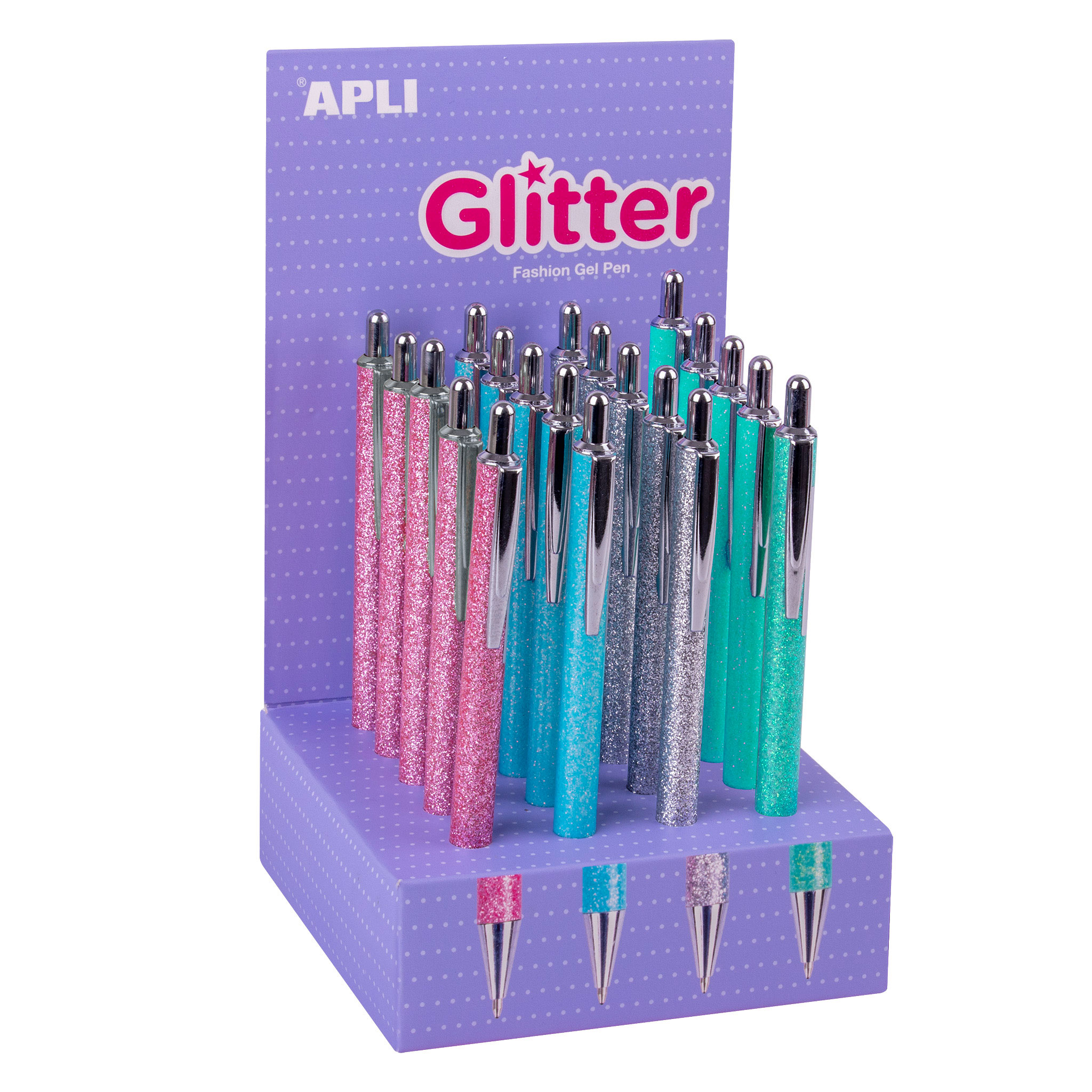 Esferográfica Glitter APLI - 1 unidade aleatória ( Imagem 2 de 2 ) - Preview