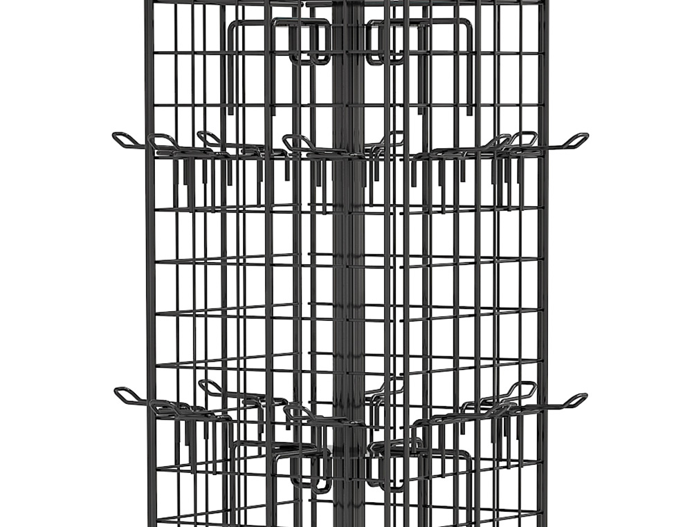 Autocolantes imaginovo expositor metalico giratorio com 40 ganchos ajustaveis sortido fechado 1874x532x532 mm ( Imagem 3 de 5 ) - Preview
