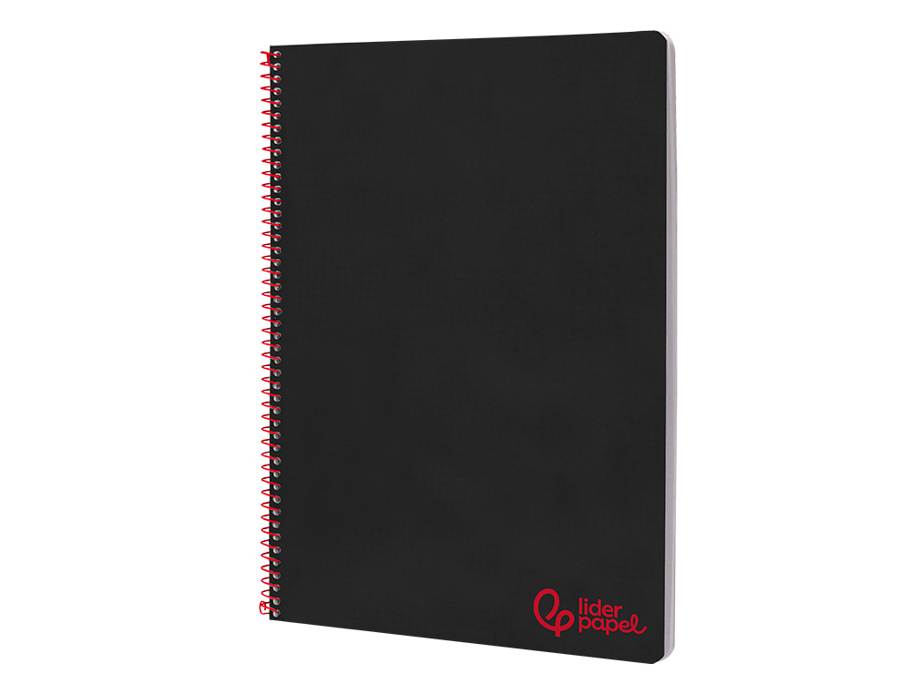Caderno Espiral Liderpapel A4 Wonder Capa Plástico 80 Folhas 90gr Pautado  com Margem Cor Preto ( Imagem 3 de 8 ) - Preview
